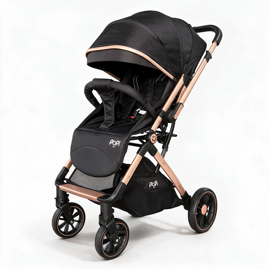 Coche maleta para bebé reversible con capota amplia y cubrepies
