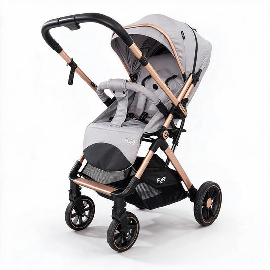 Coche maleta para bebé reversible con capota amplia y cubrepies