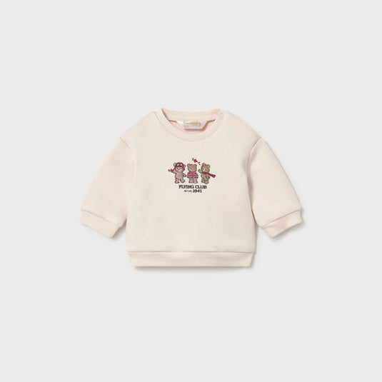 Conjunto 3pz chaleco borreguito con capucha, sudadera bordada y pantalón - Mayoral