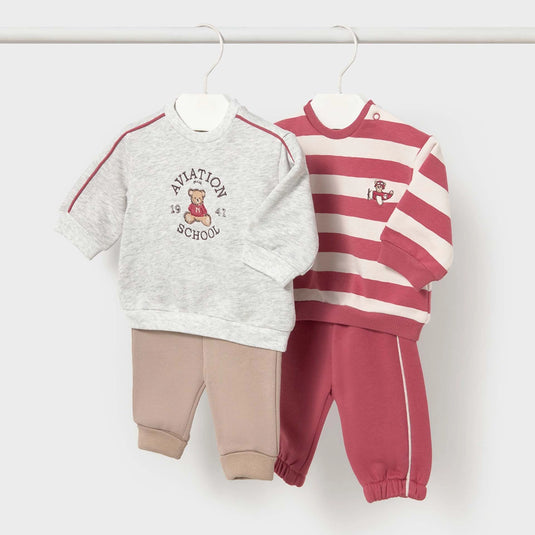 Conjunto 2pz sudadera con bordado de osito y pantalón jogger - Mayoral