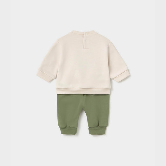 Conjunto 2pz sudadera con bordado de osito y pantalón jogger - Mayoral