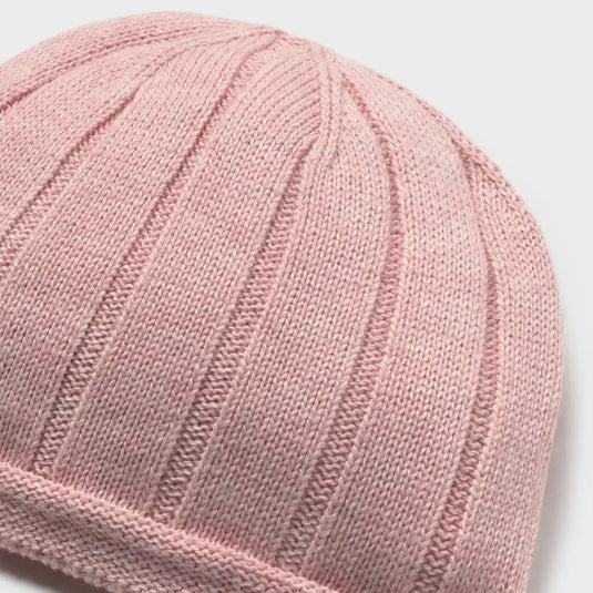 Conjunto tejido 3 piezas buzo, pantalón con pie y gorro rosa baby vigoré para recién nacida - Mayoral