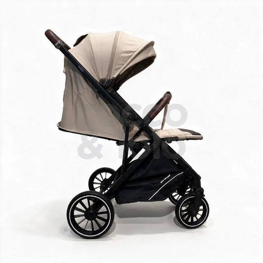 Coche paseador 6530 para bebé, plegable tipo maleta, con capazo amplio, manillar reversible, respaldo reclinable automático y mosquitero, de 0 a 36 meses - Kidilo