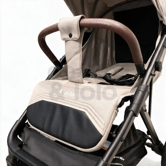 Coche paseador 6530 para bebé, plegable tipo maleta, con capazo amplio, manillar reversible, respaldo reclinable automático y mosquitero, de 0 a 36 meses - Kidilo