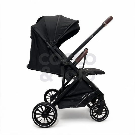 Coche paseador 6530 para bebé, plegable tipo maleta, con capazo amplio, manillar reversible, respaldo reclinable automático y mosquitero, de 0 a 36 meses - Kidilo