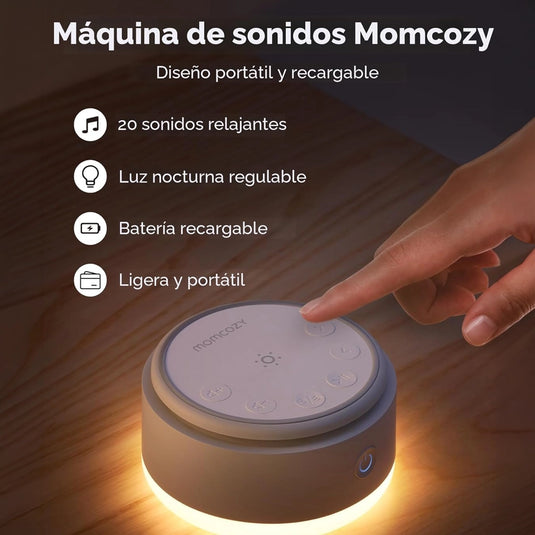 Máquina de ruido blanco y Luz portátil para bebé - Momcozy