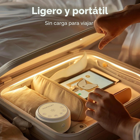 Máquina de ruido blanco y Luz portátil para bebé - Momcozy