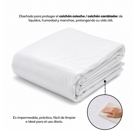 Protector de colchón impermeable para Colecho y cambiador, 45x80 cm - Nubba