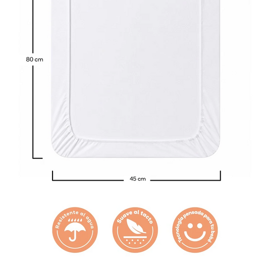 Protector de colchón impermeable para Colecho y cambiador, 45x80 cm - Nubba - Cocco Semana 2026