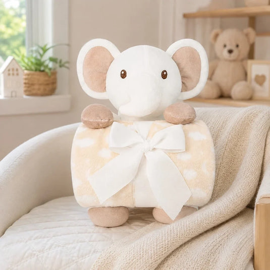 Set de manta y peluche animalito para bebé, manta de 100x75 cm con caja de regalo - Cocco Semana 2026