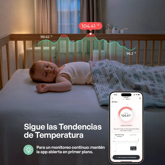 Termómetro digital wearable para bebé - Momcozy