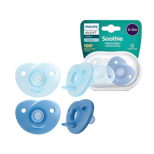 Chupa soothie x2 para bebé de 0 a 6 meses, chupete silicona medica niño - Philips Avent