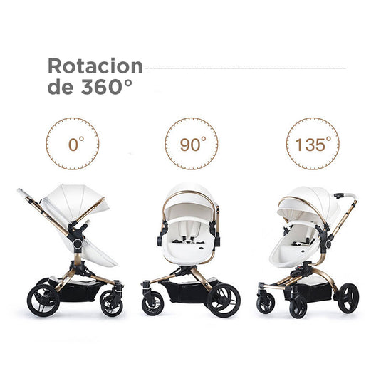 Coche AULON 360° con Portabebé, coche europeo, AULON MAX, coche 3 en 1 para bebés - Aulon
