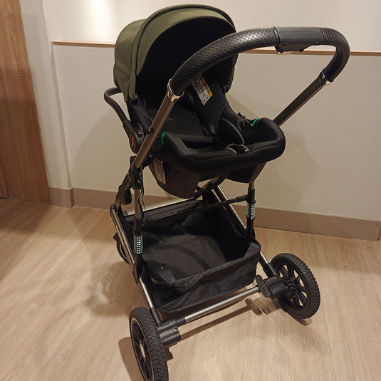 Coche A10 tipo moisés con portabebés y pañalera a juego, ajustable como paseador, hecho en material de alta calidad, acabados de lujo - Kidilo