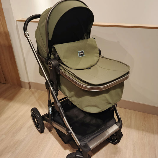 Coche A10 tipo moisés con portabebés y pañalera a juego, ajustable como paseador, hecho en material de alta calidad, acabados de lujo - Kidilo