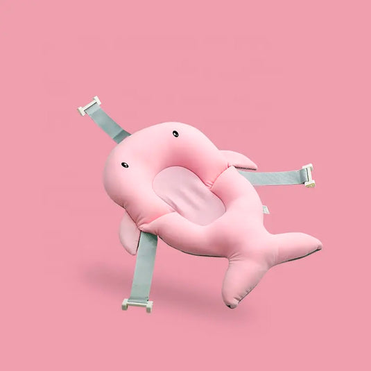 Almohadilla para bañera diseño de Ballenita, cojín de baño para bebé, hecho en material de secado rápido, con correas ajustables a la medida de la bañera