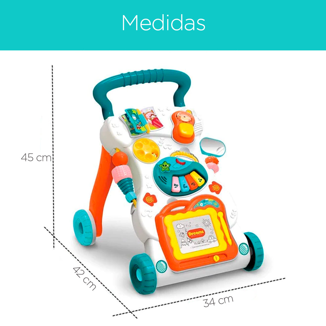Andadera didáctica con juguetes