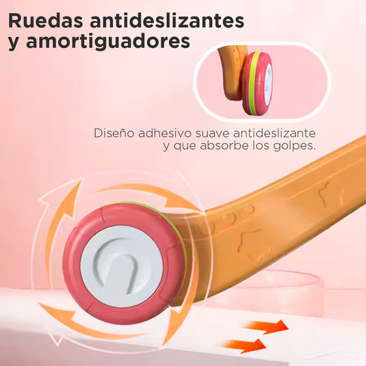 Andadera didáctica con centro de actividades, nave espacial con luces y sonidos, actividades para estimulación del bebé, ruedas ajustables para sus primeros pasos