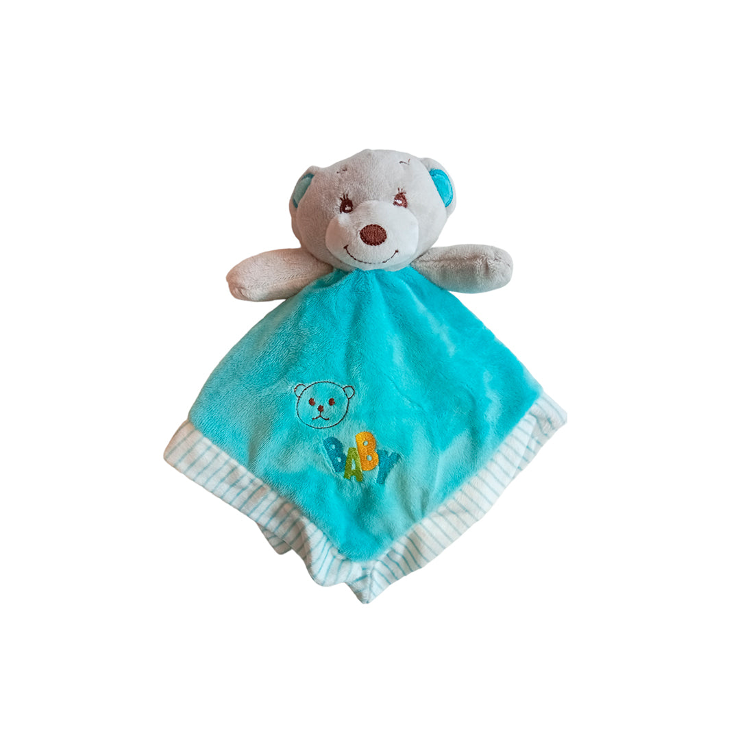Muñeco de apego para bebé en tela antialérgica y suave al tacto, diseño de oso