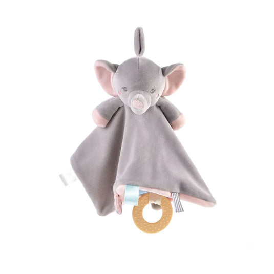 Apego Elefante Gris de peluche con cascabel y rascaencias