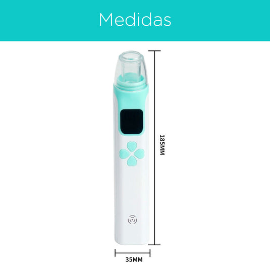 Aspirador nasal eléctrico para bebé, limpiador de nariz eléctrico recargable, con ajuste de velocidades y función a bajo nivel de ruido