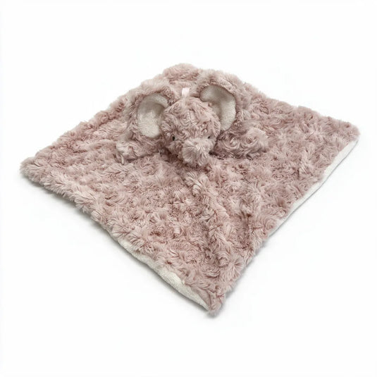 Mantita de apego para bebé de peluche suave con cabecita de animalito, disponible en varios diseños