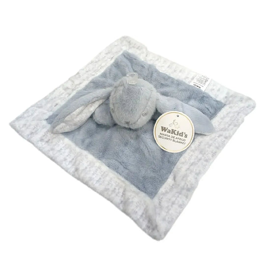 Mantita de apego para bebé de peluche ultrasuave con cabecita de conejo, hipoalergénica y estimulante, disponible en varios colores - Wakids