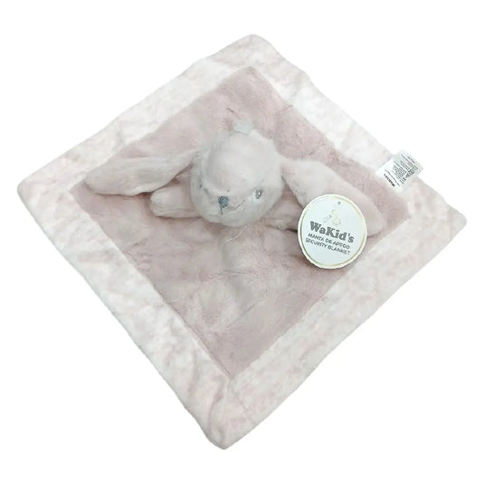 Mantita de apego para bebé de peluche ultrasuave con cabecita de conejo, hipoalergénica y estimulante, disponible en varios colores - Wakids