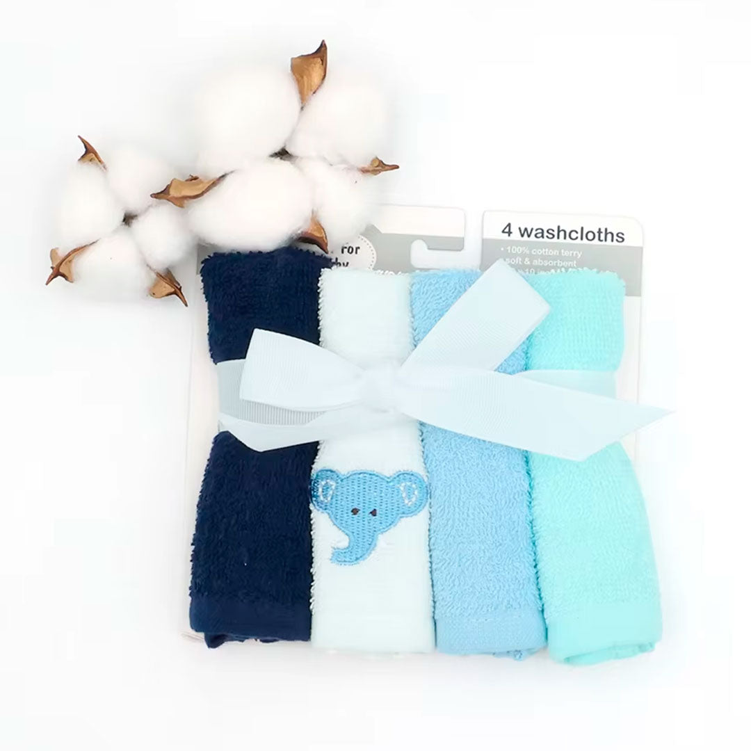 Paquete de babitas x4 unidades 100% en algodón, toallitas hechas en material suave y absorbente, hipoalergénicas, colores y diseños llamativos - Luvable Friends