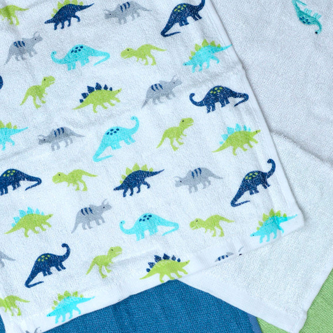 Set en caja de babitas en algodón x4 unidades, paquete de toallitas de diferentes colores y diseños para bebés, hechas en material suave y absorbente, de tamaño ideal para llevar a todos lados - Hudson Baby