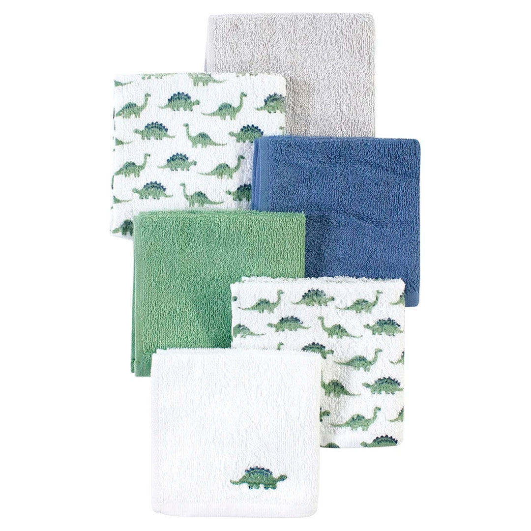 Paquete de babitas x6 unidades para bebé, set de toallitas con diferentes diseños, hechas de algodón suave y absorbente, de tamaño ideal para llevar a todos lados - Hudson Baby