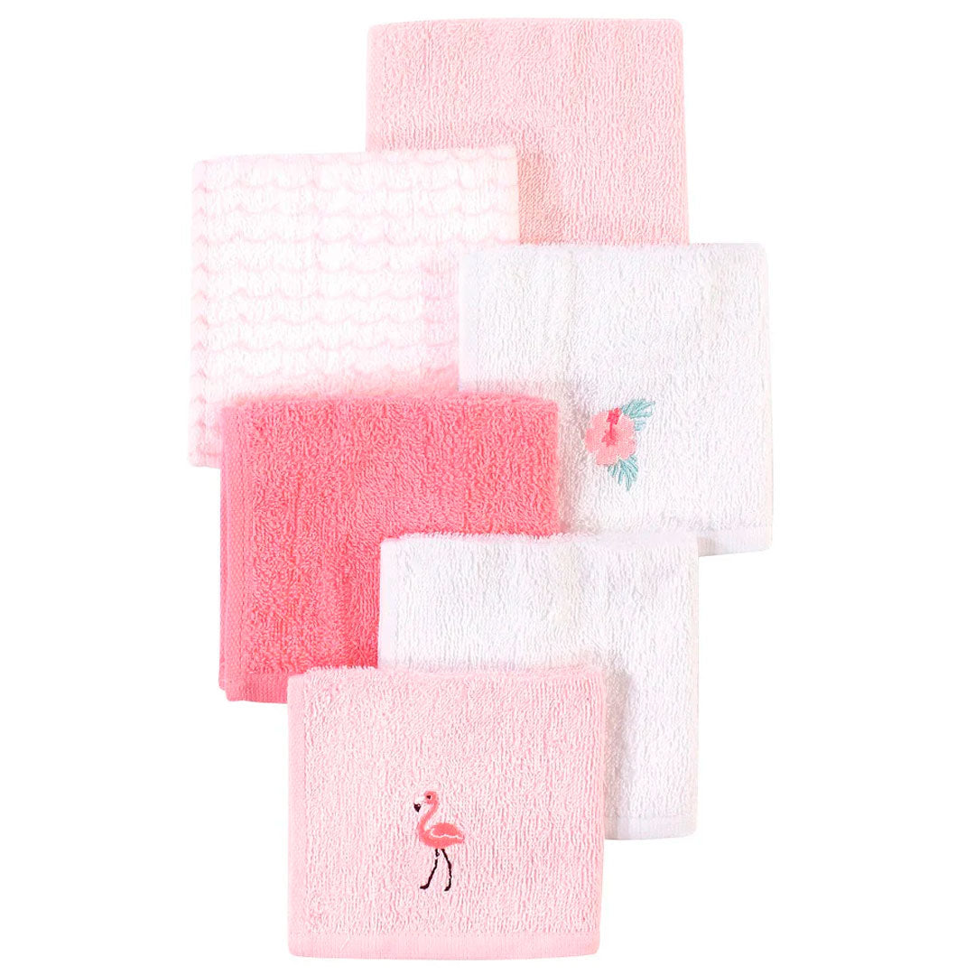 Paquete de babitas x6 unidades para bebé, set de toallitas con diferentes diseños, hechas de algodón suave y absorbente, de tamaño ideal para llevar a todos lados - Hudson Baby