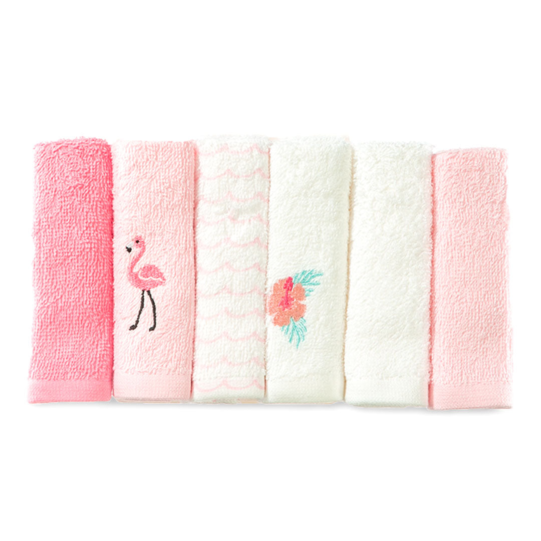 Paquete de babitas x6 unidades para bebé, set de toallitas con diferentes diseños, hechas de algodón suave y absorbente, de tamaño ideal para llevar a todos lados - Hudson Baby