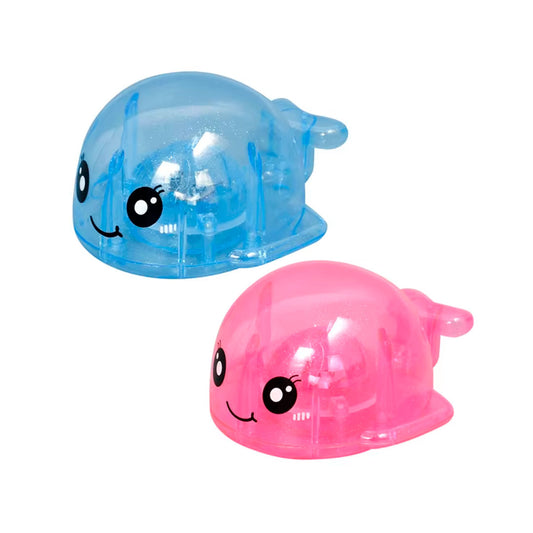 Ballenita para la bañera con luces de colores, juguete que flota en el agua, impermeable y colorido, hecho en material resistente, diseño adorable y colorido