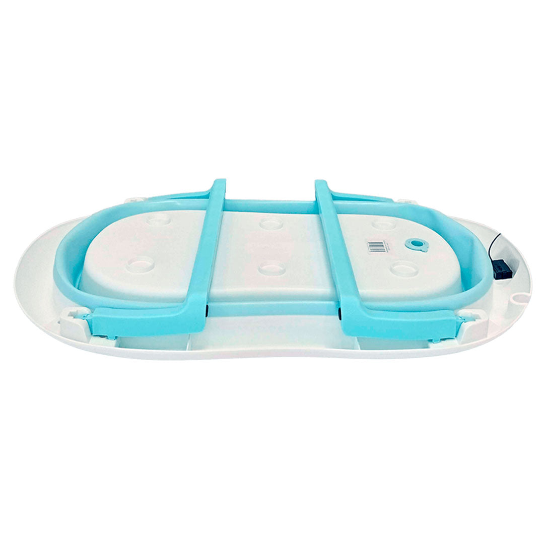 Bañera plegable Ocean para bebé con soporte, con base antideslizante, tapón de desagüe, soporte rígido y termómetro incluido - Priori