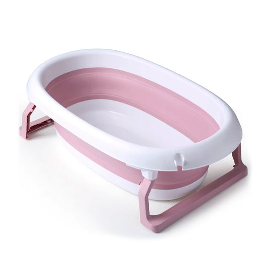 Bañera plegable ovalada, con tapón para agua, durable y de gran tamaño