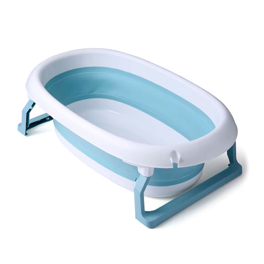 Bañera plegable ovalada, con tapón para agua, durable y de gran tamaño