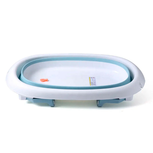 Bañera plegable ovalada, con tapón para agua, durable y de gran tamaño