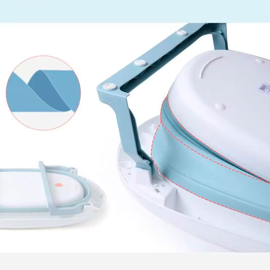 Bañera plegable ovalada, con tapón para agua, durable y de gran tamaño