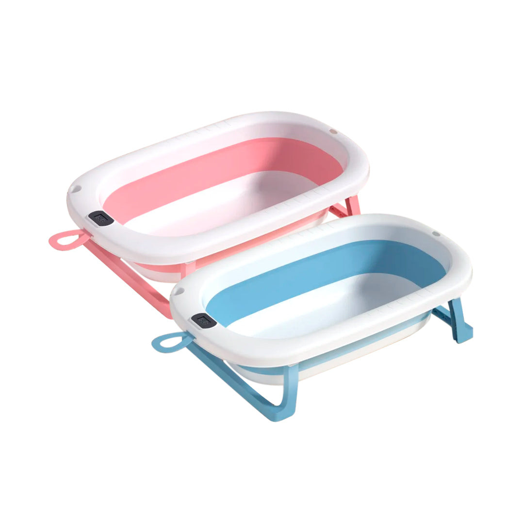 Bañera plegable para bebés con termómetro digital