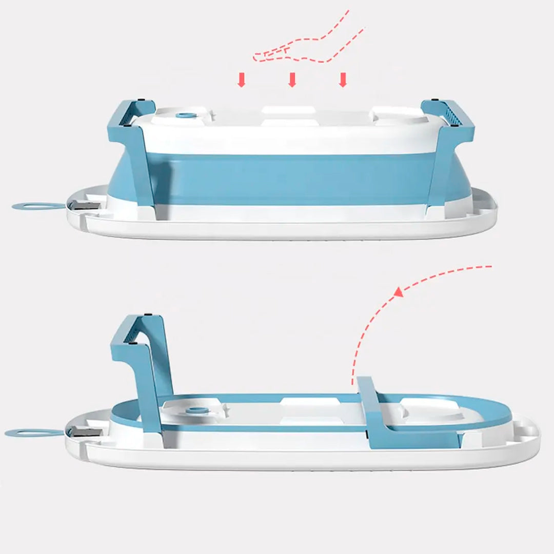 Bañera plegable para bebés con termómetro digital
