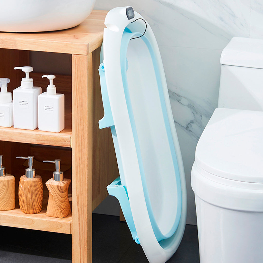 Bañera plegable para bebés con termómetro digital