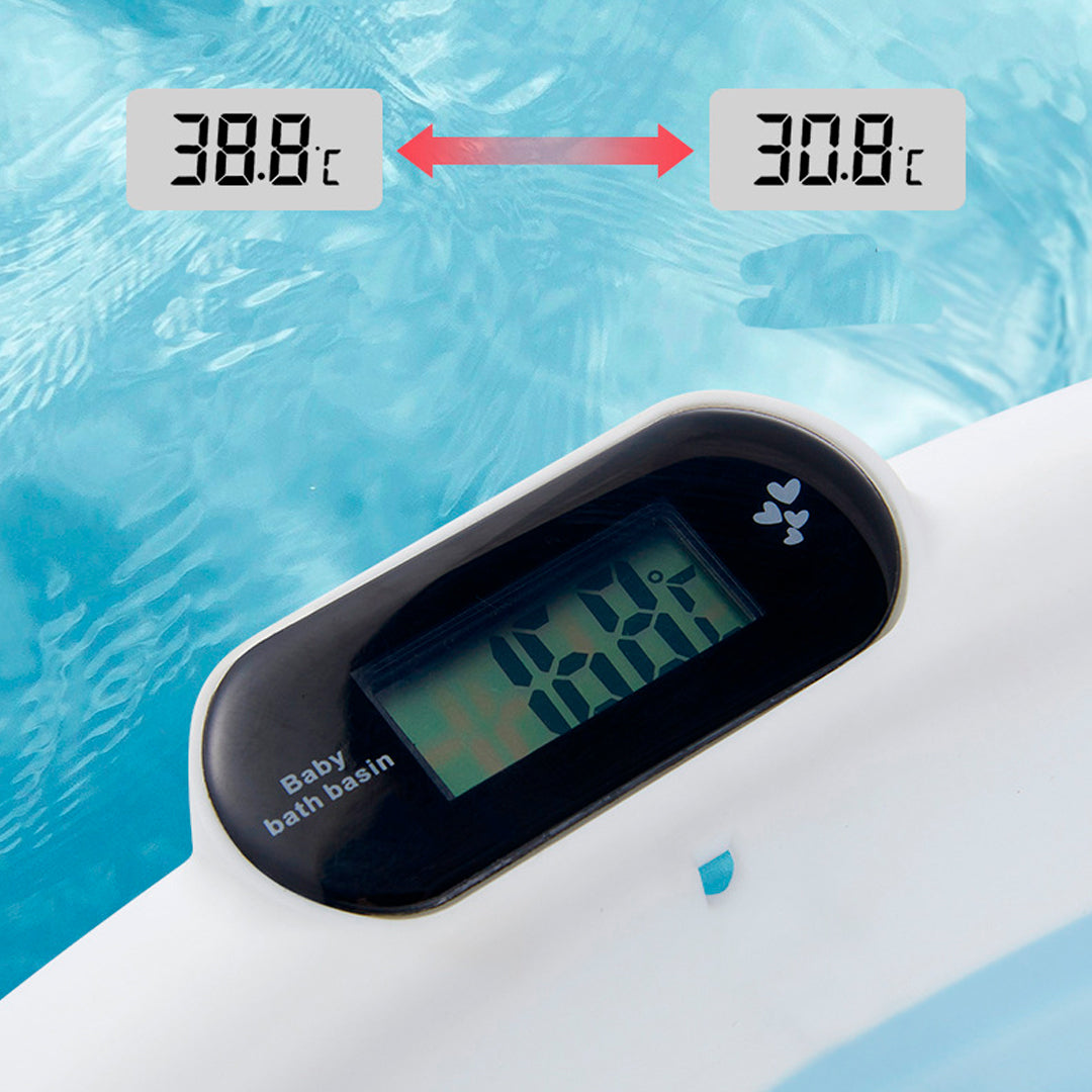 Bañera plegable para bebés con termómetro digital