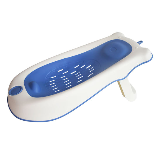 Combo de bañera plegable con accesorios para bebé, soporte para jabón, balde, regadera y gorro para el baño, plegado compacto para facilitar su guardado, con soporte para el bebé, juguetes de bañera incluidos - Micobabys