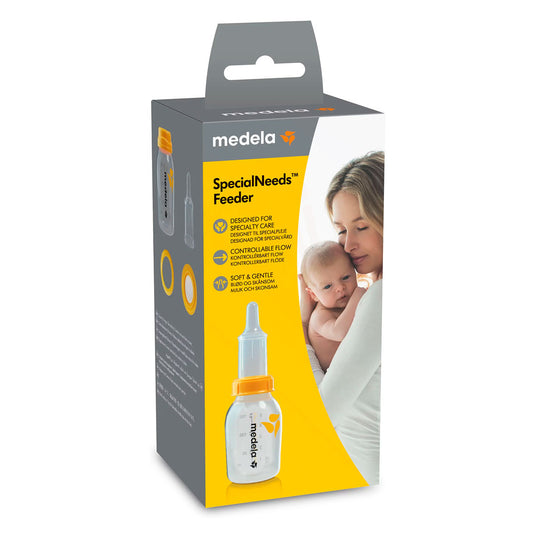 Biberón SpecialNeeds por compresión para bebés, 100% libre de BPA, con graduación de boquilla, diseño ergonómico, válvula unidireccional - Medela