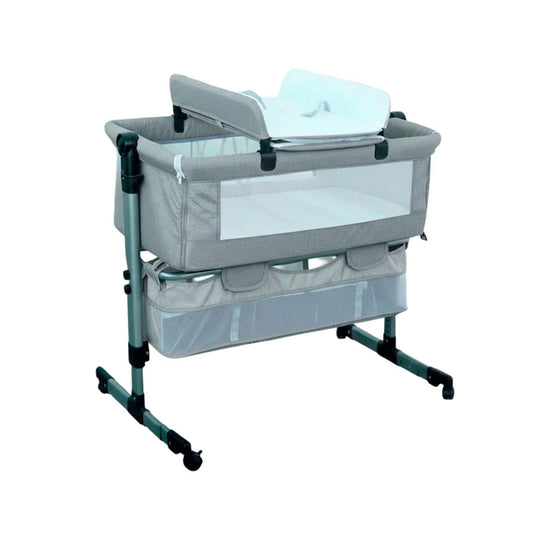 Cuna colecho con canasta baja, con mosquitero y cambiador