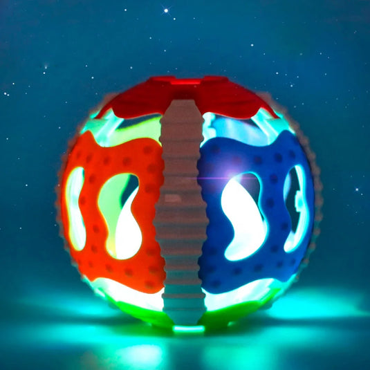 Pelotita didáctica en silicona sin BPA con luces y sonidos