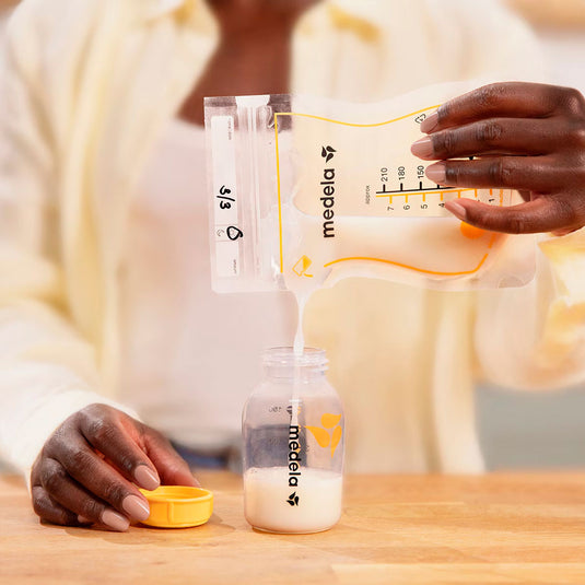 Bolsas de almacenamiento de 210ml o 7oz para leche materna, 100% libre de BPA, paquete para banco de leche, aprueba de fugas, lista para usar, de color transparente con espacio para rotular fecha - Medela