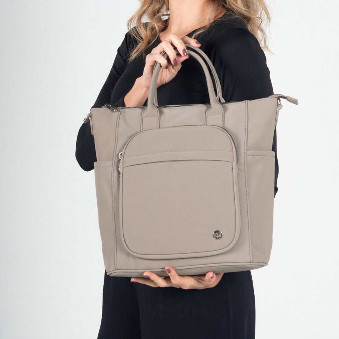 Bolso premium multifuncional en eco-cuero, buena capacidad de almacenamiento, con correa para llevarlo lateral, diseño francés - David Jones
