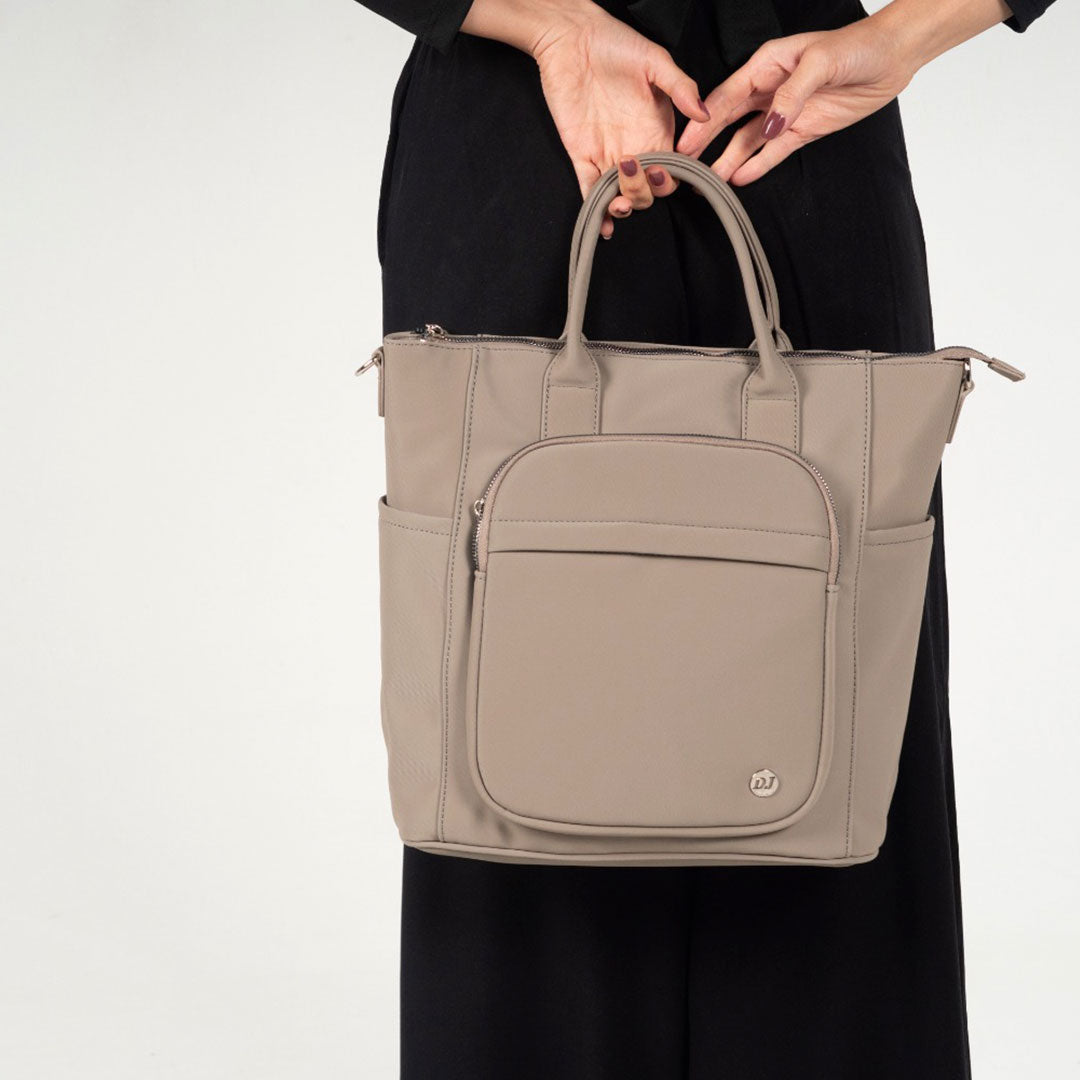 Bolso premium multifuncional en eco-cuero, buena capacidad de almacenamiento, con correa para llevarlo lateral, diseño francés - David Jones